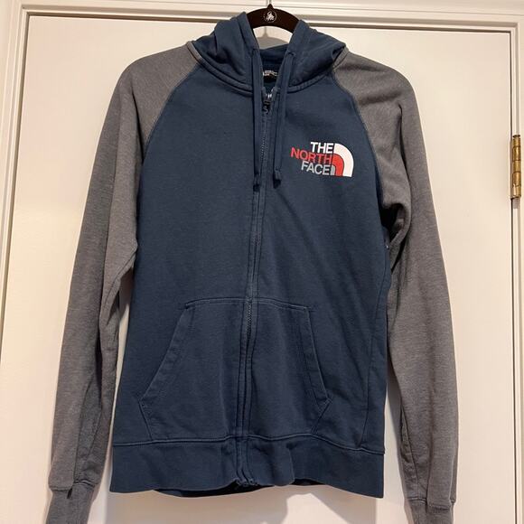 The North Face Full Zip Hoodie Sweatshirt Blue Women’s Size Medium Jacket - Picture 1 of 5